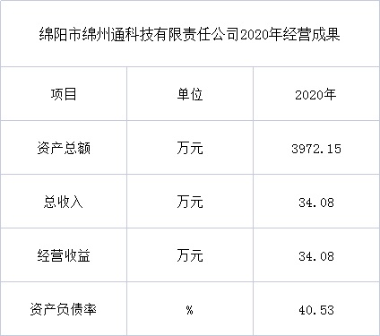 綿陽(yáng)市綿州通科技有限責任公司2020年經(jīng)營(yíng)成果(圖1)